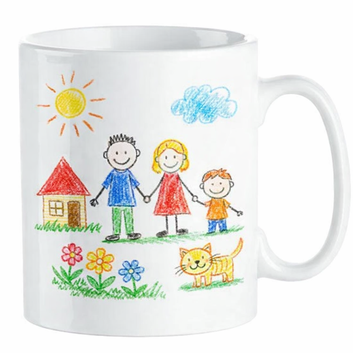 Gepersonaliseerde mok met tekening  | Uniek Cadeau Maken